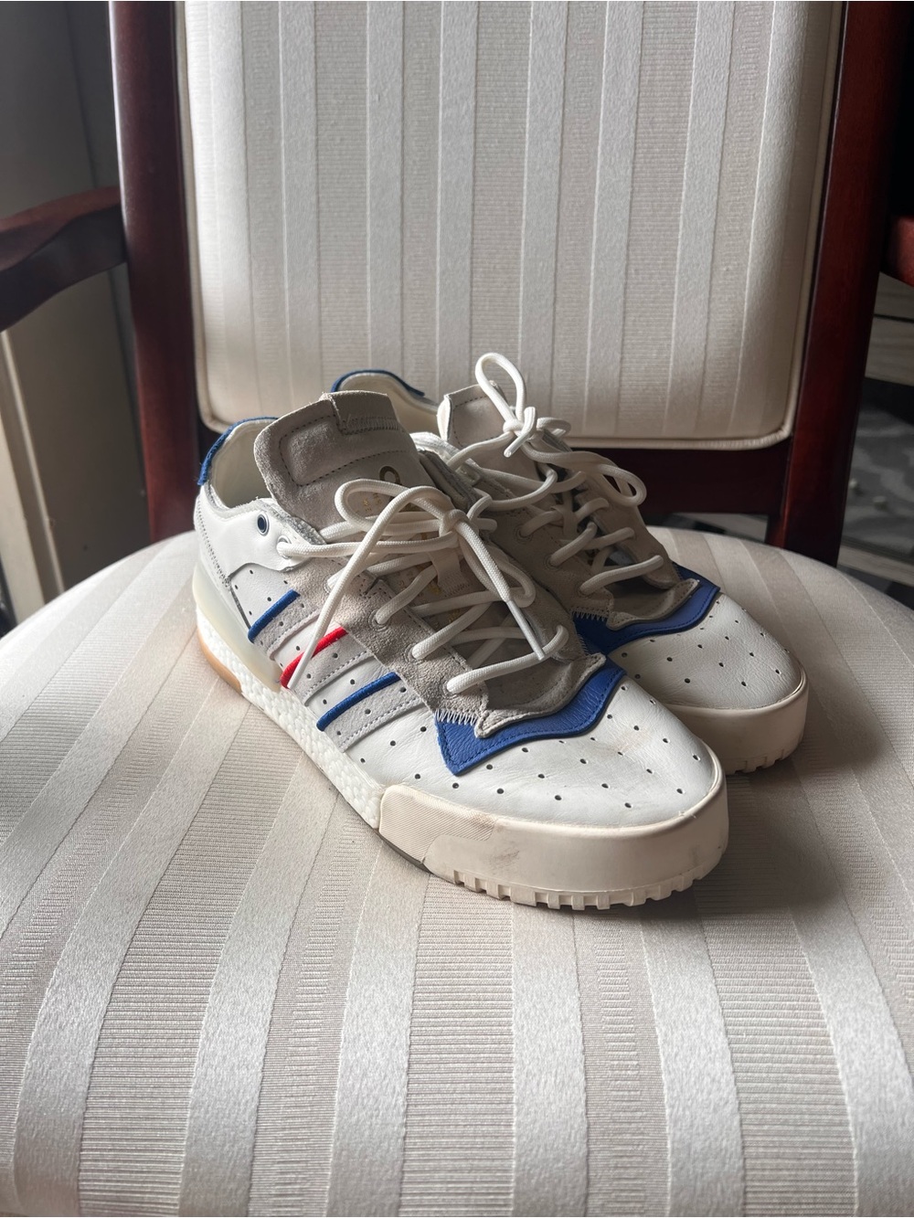 Adidas Rivalry Boost Low White, Red, Blue - Men’s Size10
